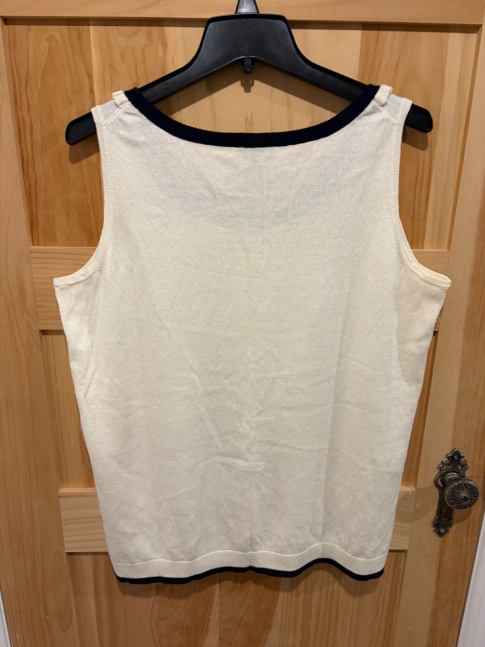 Talbots Cream Ruffle Knit Tank Size 1X - Picture 5 of 5